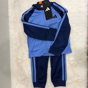 NWT Adidas Light Blue and Dark Blue Tracksuit